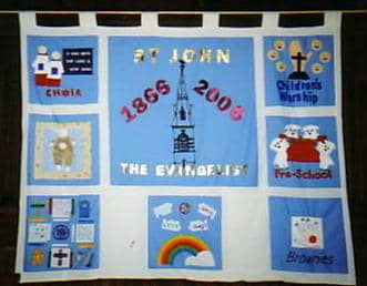 Birthday banner, St.John’s Church, Altrincham