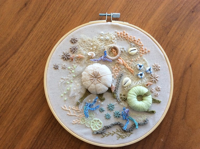 The Great Barrier Reef free embroidery.